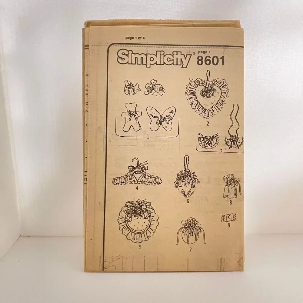 #8601 Simplicity Crafts Sachet Potpourri Sewing Pattern